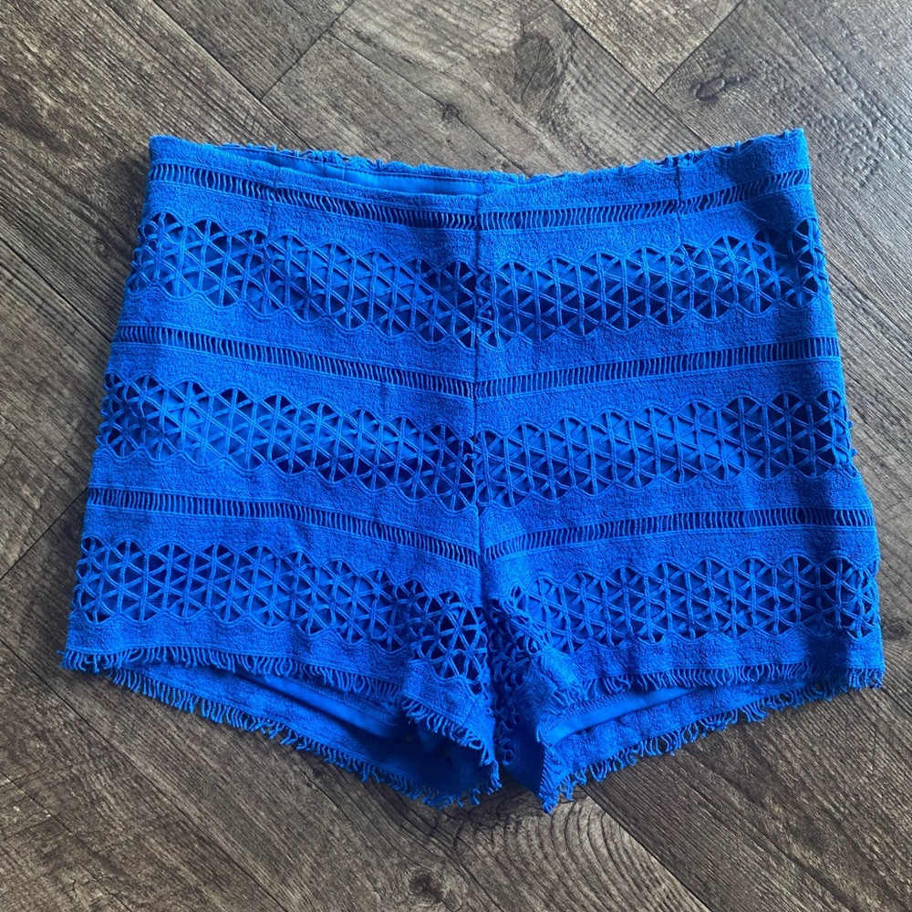 H&M Crochet Shorts Lace Shorts high waist high rise Party Shorts Medium - Picture 4 of 5